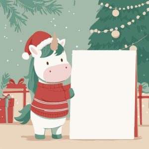 Картина по номерах "Єдиноріг з листівкою" 20х20 см