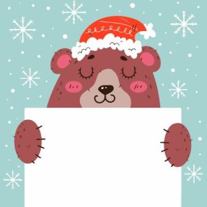 Картина по номерах "Ведмедик з листівкою" 20х20 см