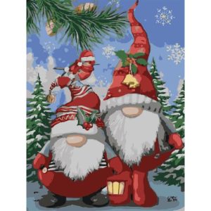 Картина по номерах "Різдвяні гноми" 30х40 см