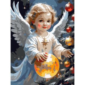 Картина по номерах "Різдвяний янгол" 30х40 см