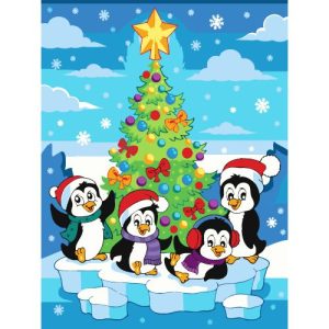Картина по номерах "Веселі пінгвіни" 30х40 см