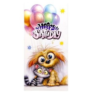 Конверт вітальний (для грошей) 16.5х9х0,5 см