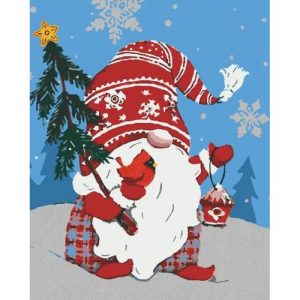 Картина по номерам з фарбами металік "Новорічний секрет" 40х50 см