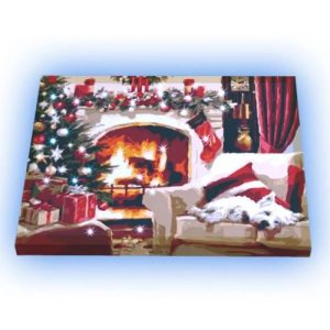 Картина по номерах зі світлодіодною підсвіткою "Різдвяне сяйво" 40х50 см