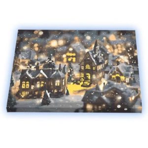 Картина по номерах зі світлодіодною підсвіткою "Зимовий вечір" 40х50 см