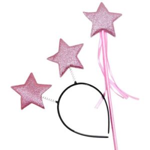 Набір новорічний (обруч із чарівною паличкою) "Зірочка" рожевий