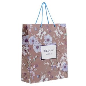 Пакет паперовий подарунковий, 26х32см, Blue Elegance