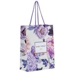 Пакет паперовий подарунковий, 18х24см, Violet Whispers