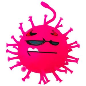 СЯЮЧИЙ ЇЖАЧОК КОРОНАВІРУС 9 СМ (РОЖЕВИЙ)