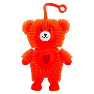 СИЛІКОНОВА СВІТЯШКА ВЕДМЕДИК 12 СМ. (ПОМАРАНЧЕВИЙ)