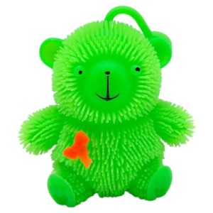 СИЛІКОНОВИЙ ВЕДМЕДИК, СВІТИТЬСЯ 9 см. (ЗЕЛЕНИЙ)