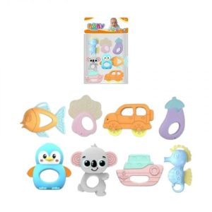 Набір брязкалець 8 штук, прорізувач, в пакеті