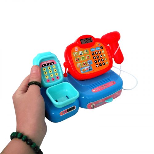 Касовий апарат підсвічування, звук, висувна скриня, купюри, банківська картка, в коробці