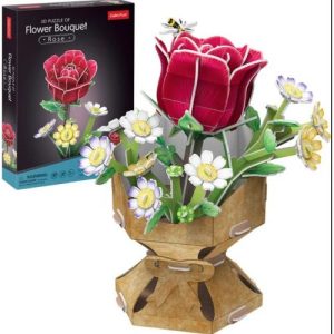 Тривимірна головоломка-конструктор із серії Букет квітів "Троянда"