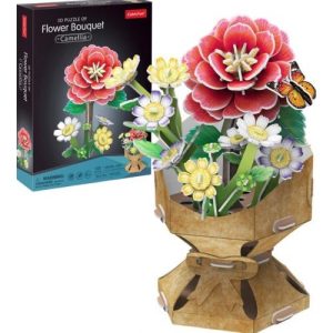 Тривимірна головоломка-конструктор із серії Букет квітів "Камелія"