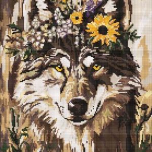Алмазна мозаїка "Гарна вовчиця" 40х50 см