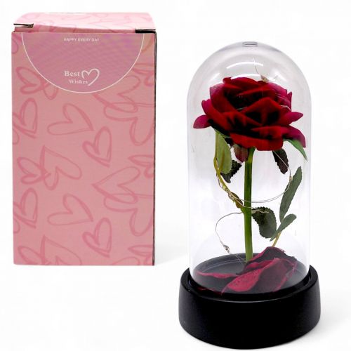 Іграшка-світяшка "Троянда в колбі" 15 см