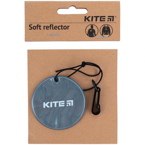 Підвіска м'яка світловідбиваюча, кругла, темно-сіра