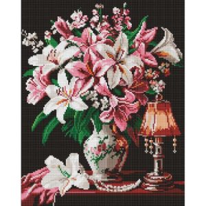 Алмазна мозаїка "Витончені лілії" 40х50 см