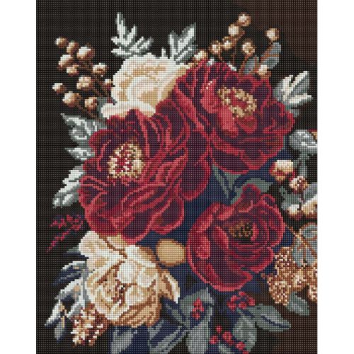 Алмазна мозаїка "Квітковий спокій" 40х50см