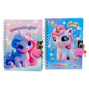 Блокнот на замочку, 48 арк, 15х11,5 см (мікс видів)