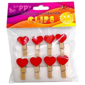 Деревʼяні декоративні затискачі, 8 шт