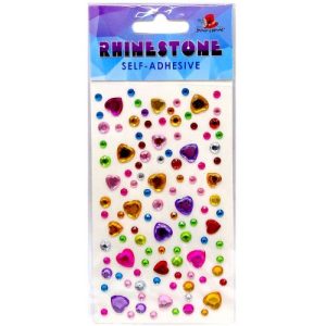 Стрази самоклеючі, "Сердечка" 13х7,5 см