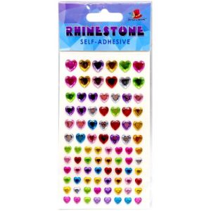 Стрази самоклеючі, "Сердечка" 13х7,5 см