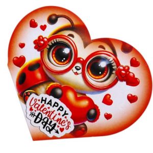 Листівка вітальна "Валентинка" 13,1х7,1 см (10 штук)