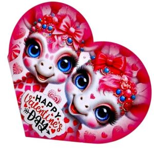 Листівка вітальна "Валентинка" 13,1х7,1 см (10 штук)