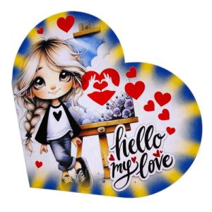 Листівка вітальна "Валентинка" 13,1х7,1 см (10 штук)