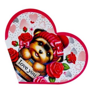 Листівка вітальна "Валентинка" 15,1х8,2 см