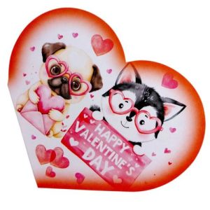 Листівка вітальна "Валентинка" 15,1х8,2 см