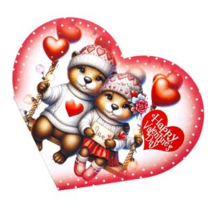 Листівка вітальна "Валентинка" 15,1х8,2 см