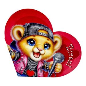 Листівка вітальна "Валентинка" 15,1х8,2 см