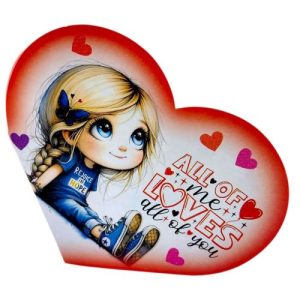 Листівка вітальна "Валентинка" 17,3х9.4 см