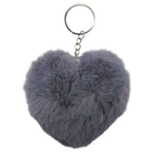 МʼЯКИЙ БРЕЛОК "СЕРДЦЕ" (СІРИЙ)