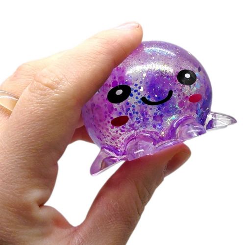 Антистрес жуйка-тягучка Восьминіг 5,5 см (ФІОЛЕТОВИЙ)