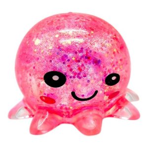 Антистрес жуйка-тягучка Восьминіг 5,5 см (РОЖЕВИЙ)