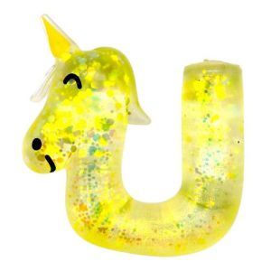 Антистрес жуйка-тягучка "Алфавіт" 9 см (ЖОВТА)