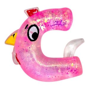 Антистрес жуйка-тягучка "Алфавіт" 9 см (РОЖЕВА)