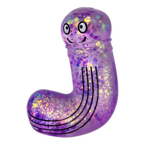 Антистрес жуйка-тягучка "Алфавіт" 9 см (ФІОЛЕТОВА)