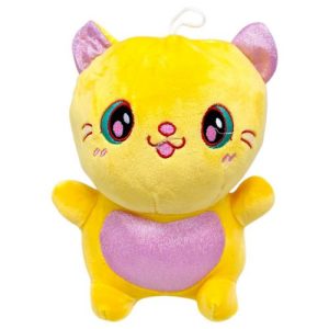 Мʼяка іграшка кольоровий котик 20 см (ЖОВТИЙ)