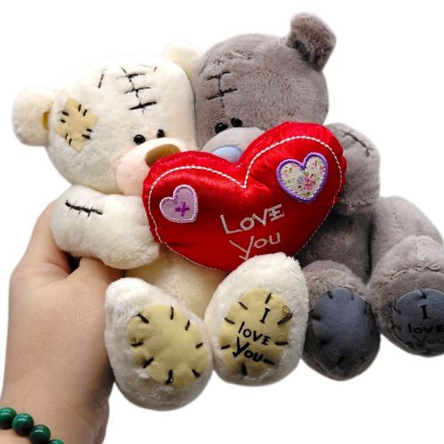 М'які іграшки "Пара Ведмедиків" 16 см (СІРИЙ+БІЛИЙ)