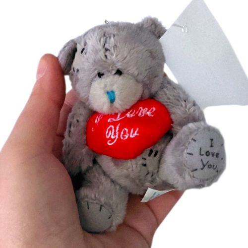 Мʼяка іграшка-брелок “Ведмідь”, висота 9 см, металева фурнітура, ВИДАЄТЬСЯ МІКС ВИДІВ