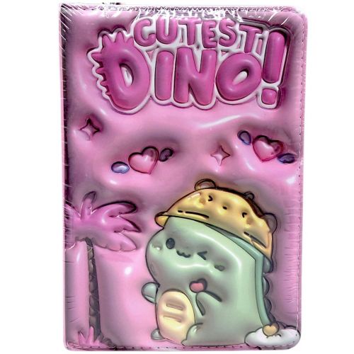 Блокнот 3D.Діно, ФОРМАТ А5 (РОЖЕВИЙ)