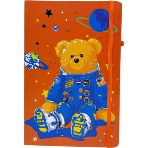 Блокнот "Ведмедик-космонавт" тверда обкладинка, А5 (КОРИЧНЕВИЙ)