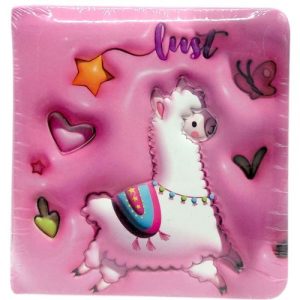 Блокнот 3D 10х9,5 см "Лама" (РОЖЕВИЙ)