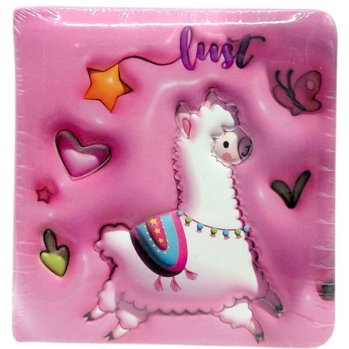 Блокнот 3D 10х9,5 см "Лама" (РОЖЕВИЙ)