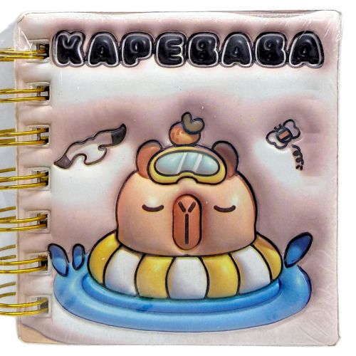 Блокнот 3D на пружині 10Х9,5 см "Капібара" (ВИД 3)